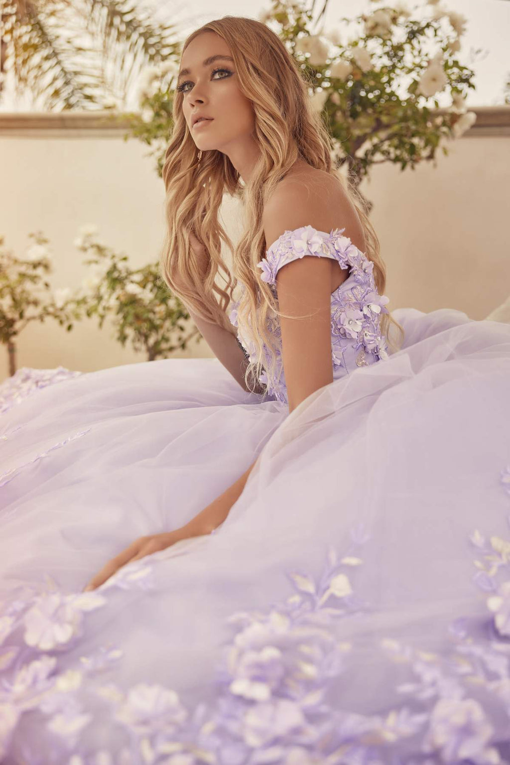 Juliet 1434 Dress Quinceanera Ball Gown 3D Floral Embroidered