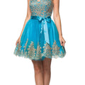  Cyan Blue / Gold