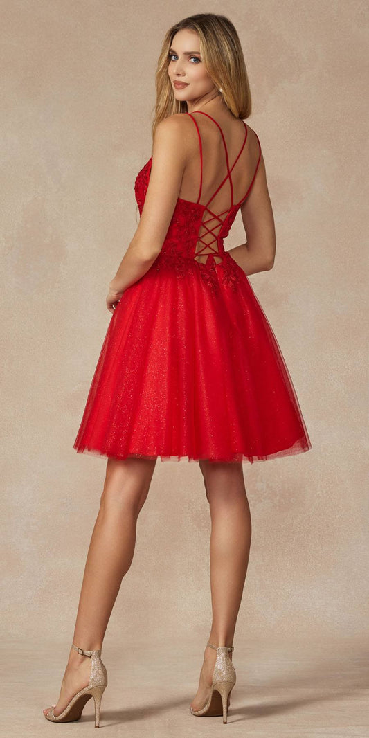 Juliet 860 Short Floral Applique BaDoll Dress