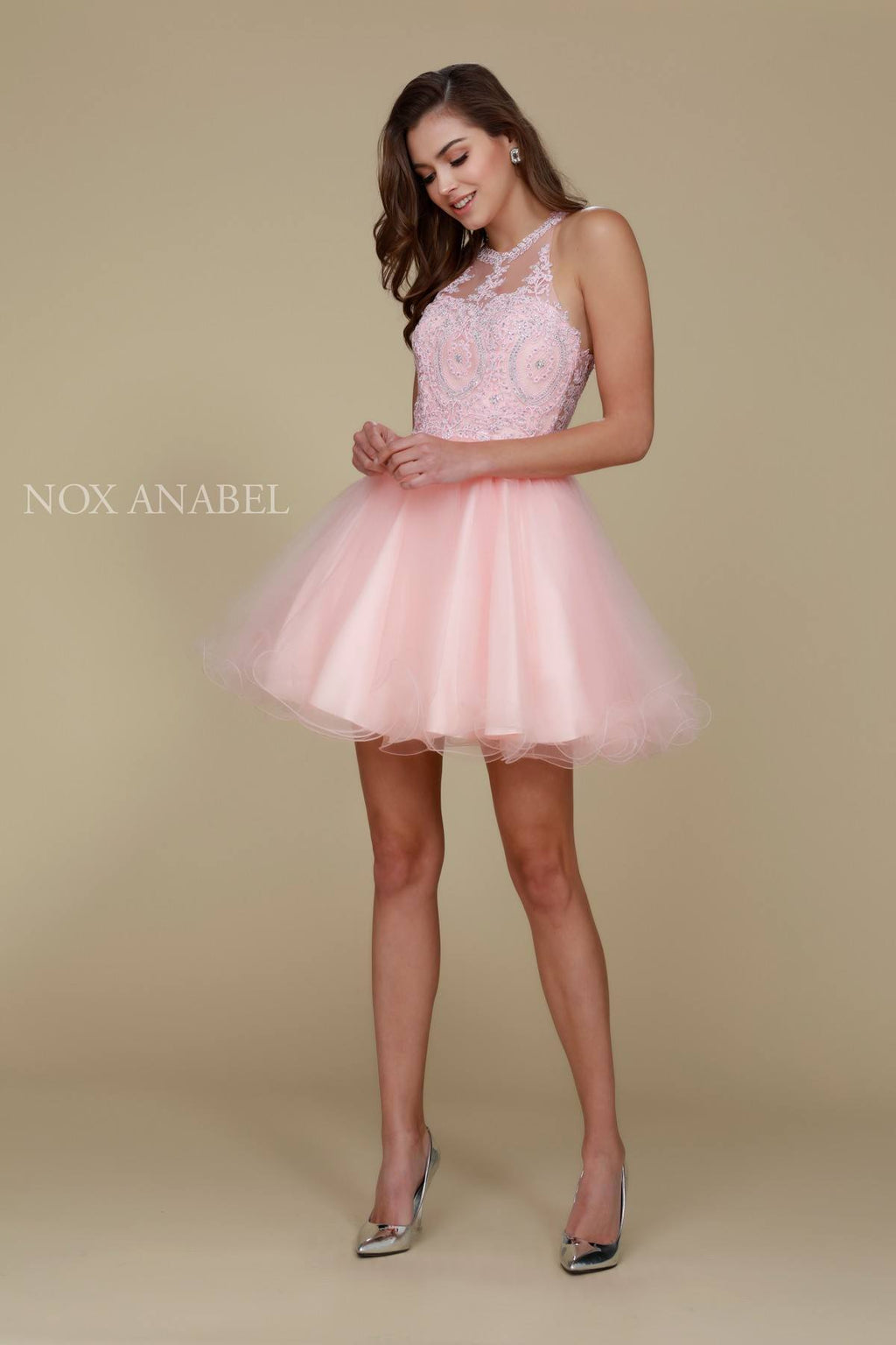 CLEARANCE - Nox Anabel B652 Short Dress Poofy A-Line Tulle Skirt (Size Small)