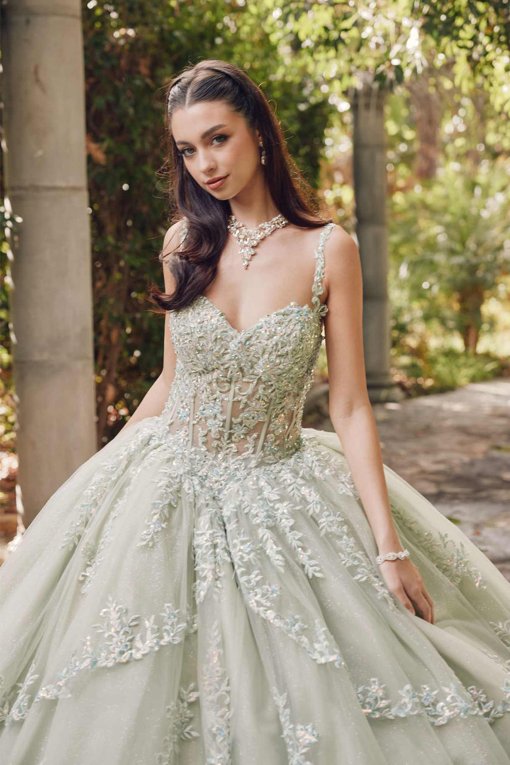 Juliet JT1450J Poofy Sweetheart Corset Boned Quinceanera Ball Gown