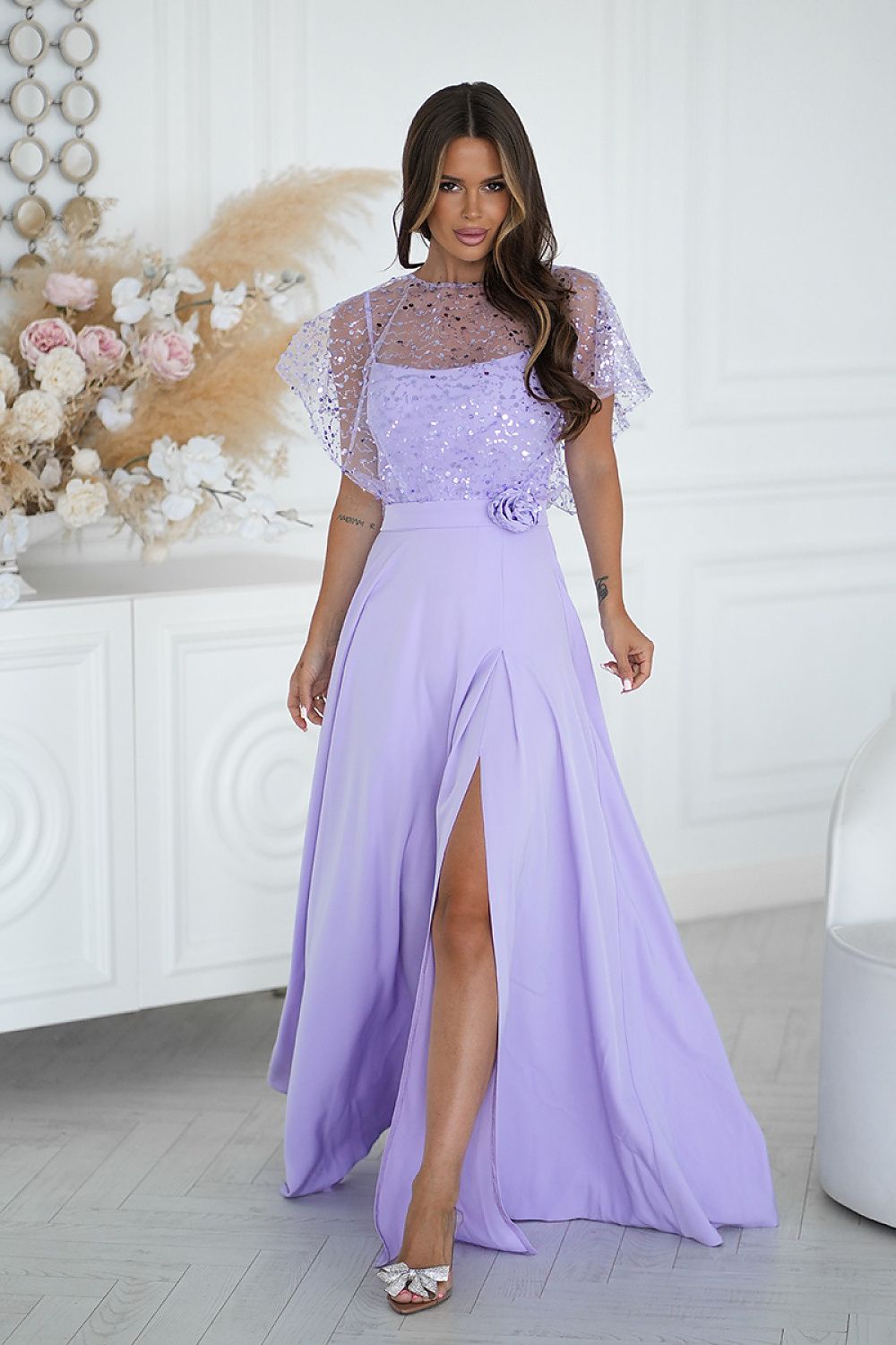  Long dress model 219693 Bicotone 